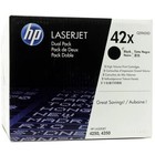 Тонер Картридж HP Q5942XD черный/черный x2уп. для HP LJ 4250/4350 (40000стр.) 1725668 - фото 313344868