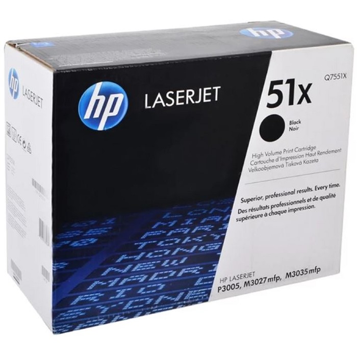 Тонер Картридж HP Q7551X черный для HP LJ P3005/M3035/M3027 (13000стр.)