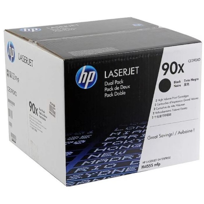 Тонер Картридж HP 90X CE390XD черный x2уп. для HP LJ M4555/M602/M603 (48000стр.) - фото 51296622