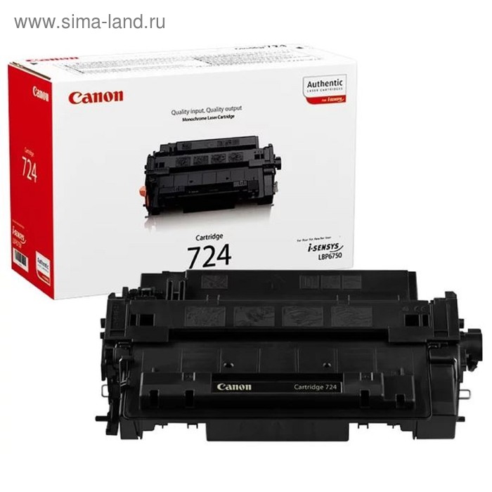 Картридж Canon 724 3481B002 для LBP-6750Dn (6000k), черный - Фото 1