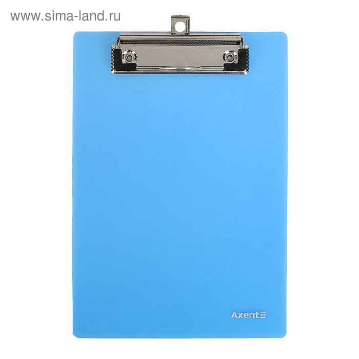 Планшет с зажимом А5, пластик, Axent, 1,5 мм, голубой - Фото 1