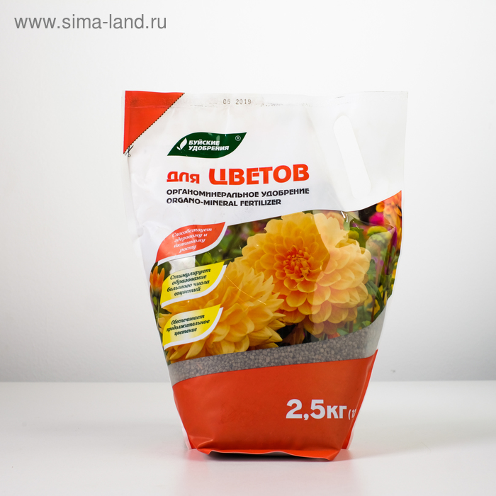 Удобрение органоминеральное "Буйские удобрения", для цветов, 2,5 кг - Фото 1