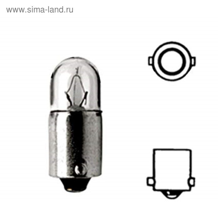 Лампа автомобильная Hella, T3W, 12 В, 2 Вт, (BA9s), 8GP 002 068-131 - Фото 1