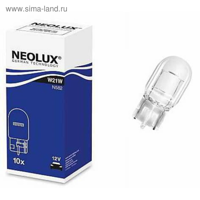 Лампа автомобильная NEOLUX, W21/5W, 12 В, 21/5 Вт, (W3x16q), N580 - Фото 1