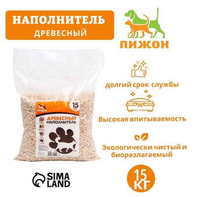 Наполнитель древесный "Пижон" 15 кг