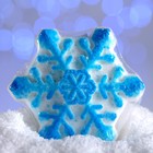 Бомбочка для ванн «Снежинка», голубая, с ароматом шоколада, 100 г - Фото 2
