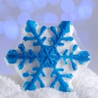 Бомбочка для ванн «Снежинка», голубая, с ароматом шоколада, 100 г - Фото 3