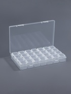 Органайзер для хранения мелочей, 28 ячеек, 17.5×10.5×2.7 см, прозрачный - Фото 4