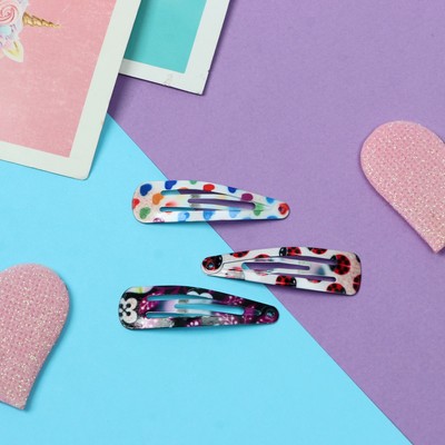 Заколки для волос QF «Селена», набор 6 шт., лето, 4.5 см