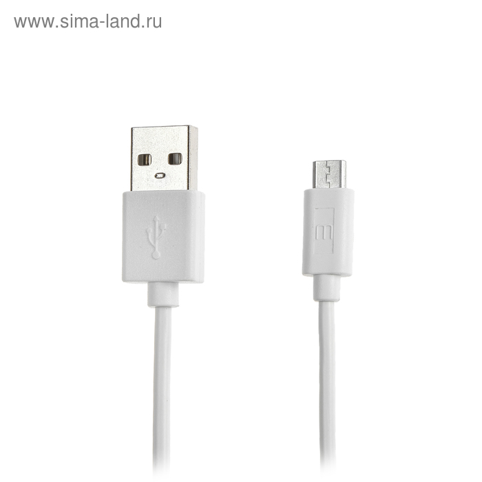 Кабель Mediagadget U-MCU12P, micro USB - USB, 1 А, 1 м, белый - Фото 1