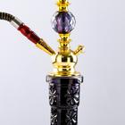 Кальян в сборе для курения комплект «Мадид», 50 см, 1 трубка, колба черная, шахта золото - Фото 2