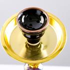 Кальян в сборе для курения комплект «Мадид», 50 см, 1 трубка, колба черная, шахта золото - Фото 3