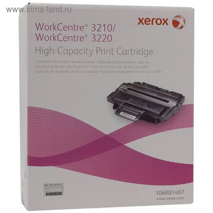 Тонер Картридж Xerox 106R01487 черный для Xerox WC 3210/3220 (4100стр.) - Фото 1