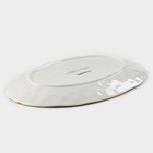 Блюдо Доляна Organic Gold, 30×21×2.5 см, фарфор, белое - Фото 3