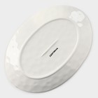 Блюдо Доляна Organic Gold, 30×21×2.5 см, фарфор, белое - Фото 9