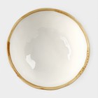 Миска фарфоровая Доляна Organic Gold, 320 мл, d=12,5 см, цвет белый - фото 4290206