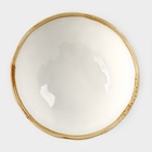 Салатник Доляна Organic Gold, 320 мл, d=12.5 см, фарфор, белый - Фото 3
