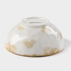 Салатник Доляна Organic Gold, 320 мл, d=12.5 см, фарфор, белый - Фото 4