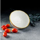 Салатник Доляна Organic Gold, 320 мл, d=12.5 см, фарфор, белый - Фото 6