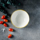 Салатник Доляна Organic Gold, 320 мл, d=12.5 см, фарфор, белый - Фото 7