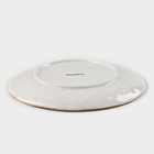 Тарелка Доляна Organic Gold, d=18 см, фарфор, белая - Фото 3