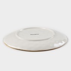 Тарелка Доляна Organic Gold, d=18 см, фарфор, белая - Фото 5