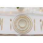 Тарелка Доляна Organic Gold, d=27.5 см, фарфор, белая - Фото 7