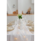 Тарелка Доляна Organic Gold, d=27.5 см, фарфор, белая 4471204