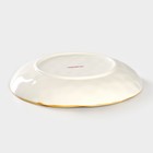Тарелка фарфоровая глубокая Доляна Organic Gold, 670 мл, d=21,5 см, цвет белый - Фото 3