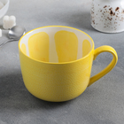 Кружка керамическая «Лимон», 420 мл, цвет жёлтый - Фото 1