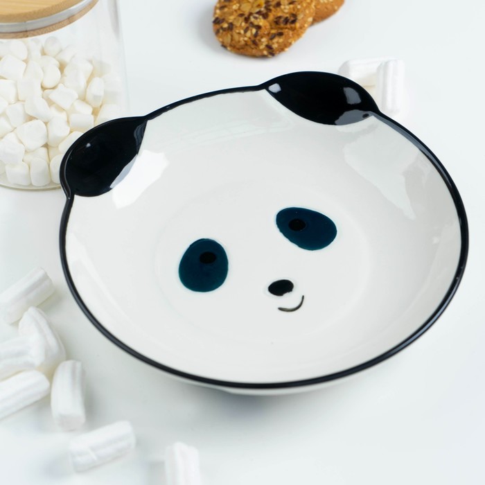 Тарелка керамическая «Панда», 550 мл, d=20 см - Фото 1