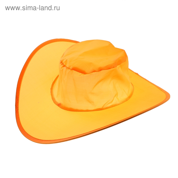 Шляпа складная в чехле, цвет оранжевый, обхват головы 58 см, ширина полей 9 см - Фото 1
