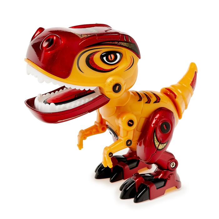 Робот динозавр «Минизаврик», интерактивный: реагирует на касания, звук, свет, на батарейках, цвета МИКС - фото 1905600422