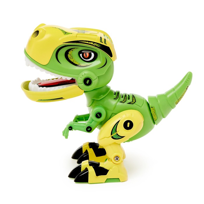 Робот динозавр «Минизаврик», интерактивный: реагирует на касания, звук, свет, на батарейках, цвета МИКС - фото 1905600424