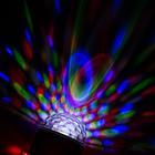 Световой прибор «Вокруг сферы» 12 см, динамик, свечение RGB, 220 В, чёрный - фото 6252267