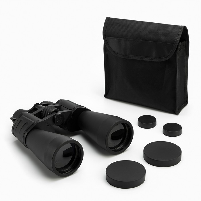 Бинокль «Ищейка» Мастер К, 10-30×60, регулируемый зум, с чехлом, чёрный, линзы рубин - Фото 1