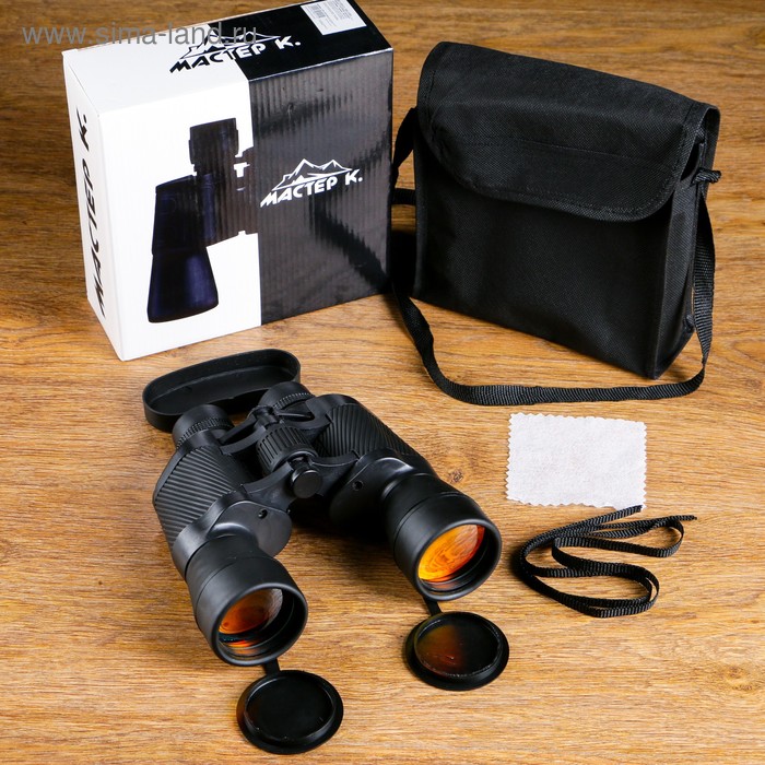 Бинокль «Русский снайпер» Мастер К, 7×50, с чехлом, чёрный - Фото 1