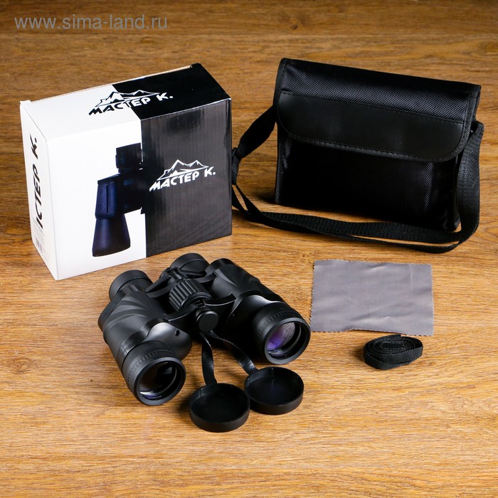 Бинокль «Ягуар» Мастер К, 8×40, с чехлом, чёрный - Фото 1