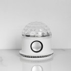 Световой прибор «Вокруг сферы» 12 см, динамик, свечение RGB, 220 В, белый - фото 6252424