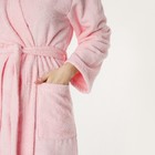 Халат махровый женский «Экономь и Я», размер 42-44, 100% хлопок, 320 г/м², нежно-розовый - Фото 8