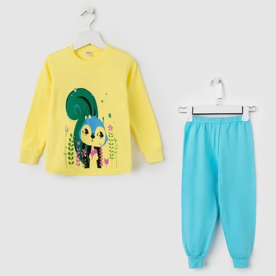 Пижама для девочки Squirrel, цвет жёлтый, рост 104-110 см (5 лет)