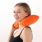Подушка надувная для шеи, дорожная, 38×24 см, оранжевая - Фото 4