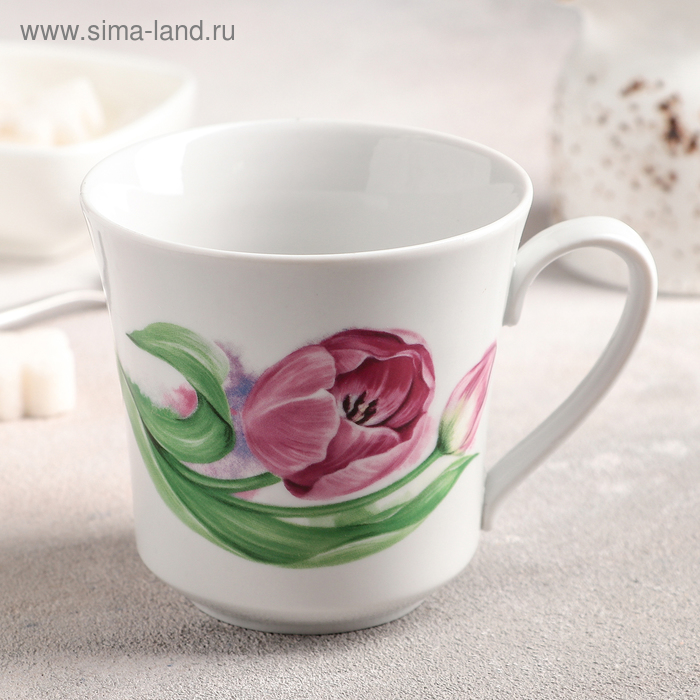 Кружка «Розовые тюльпаны», 250 мл - Фото 1