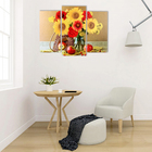 Модульная картина "Натюрморт с букетом цветов" (2-25х50, 30х60 см) 60х80 см - Фото 4