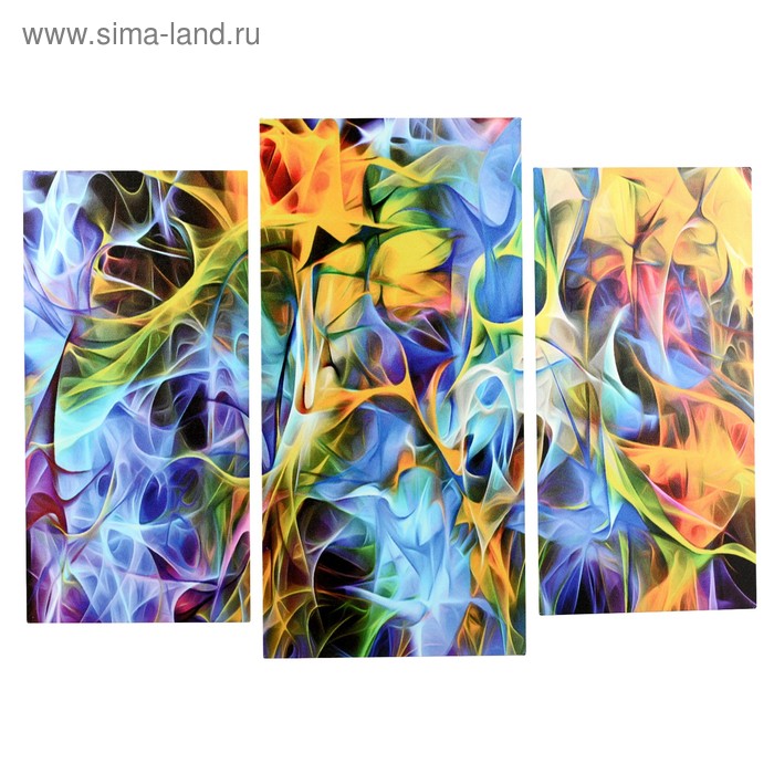 Модульная картина "Абстрактная дымка красок" (2-25х50, 30х60 см) 60х80 см - Фото 1