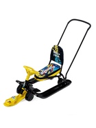 Снегокат «Тимка спорт 6» Winter sport, со спинкой, с родительской ручкой, жёлтый, чёрный, ТС6/WS Nika Kids - Фото 8