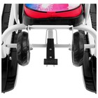 Снегокат с колёсами «Тимка спорт 6 Бабочки», ТС6, с родительской ручкой, со спинкой и ремнём безопасности, цвет белый/розовый - Фото 5