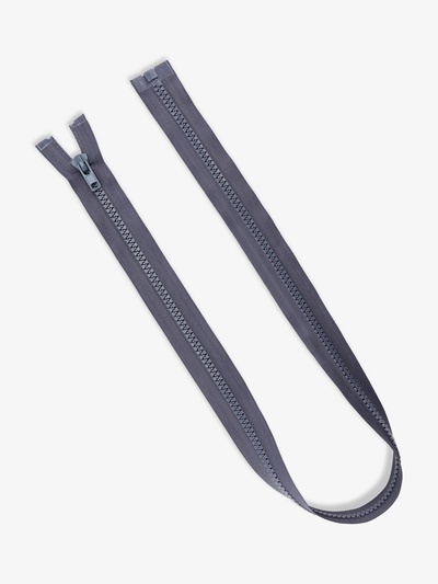 Молния «Трактор», №8, разъёмная, замок автомат, 90 см, тёмно-серая