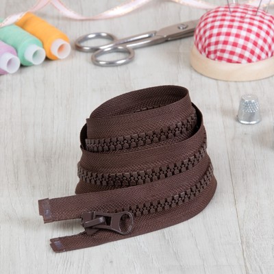 Молния «Трактор», №8, разъёмная, 100 см, цвет коричневый