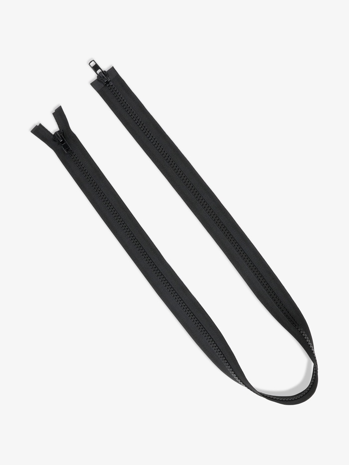 Молния «Трактор», №8, разъёмная, 2 замка, замки автомат, 100 см, чёрная - Фото 1